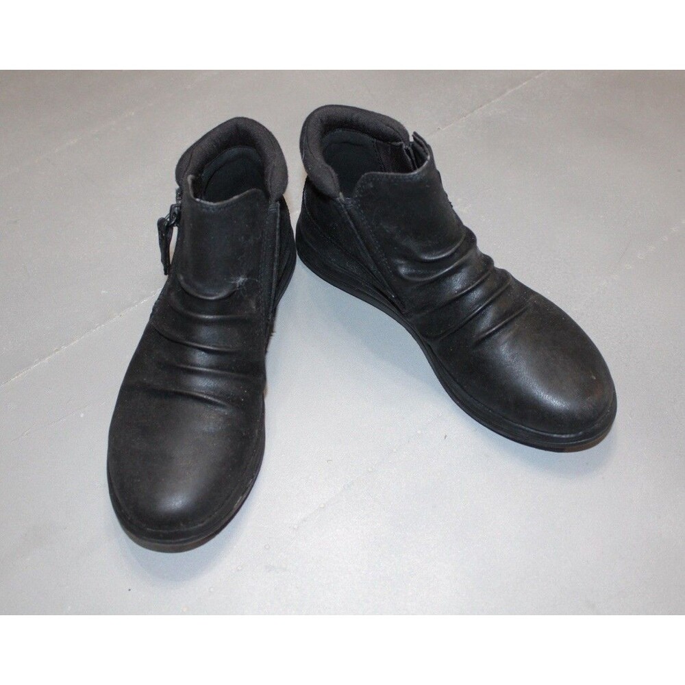 Clarks Cloudsteppers Breeze Range Slip On Cushioned Zip Booties‎ Brown Size 6M
